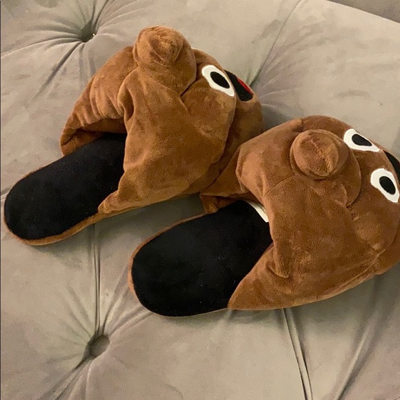 Poop Emoji Slippers - Picture 2 of 3